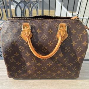 Louis Vuitton Brown Monogram Speedy 30 Handbag